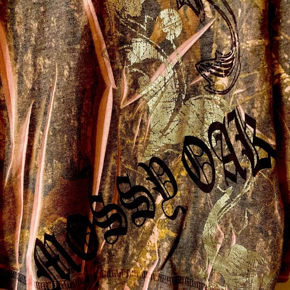 Mossy Oak Sublimation Tee, Pink, Camo, Graphic, Hunting, Camping, Sz L - Picture 7 of 10